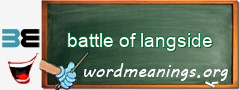 WordMeaning blackboard for battle of langside